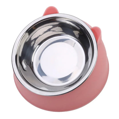 Inclined Stainless Steel Feeding Bowl