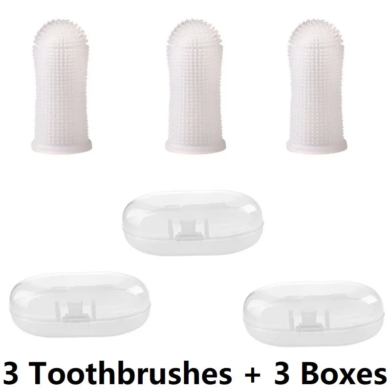 3PCS Silicone Finger Toothbrush Set