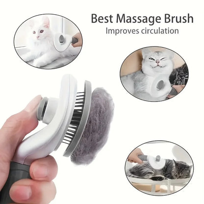 One-Click Hair Removal Slicker Brush