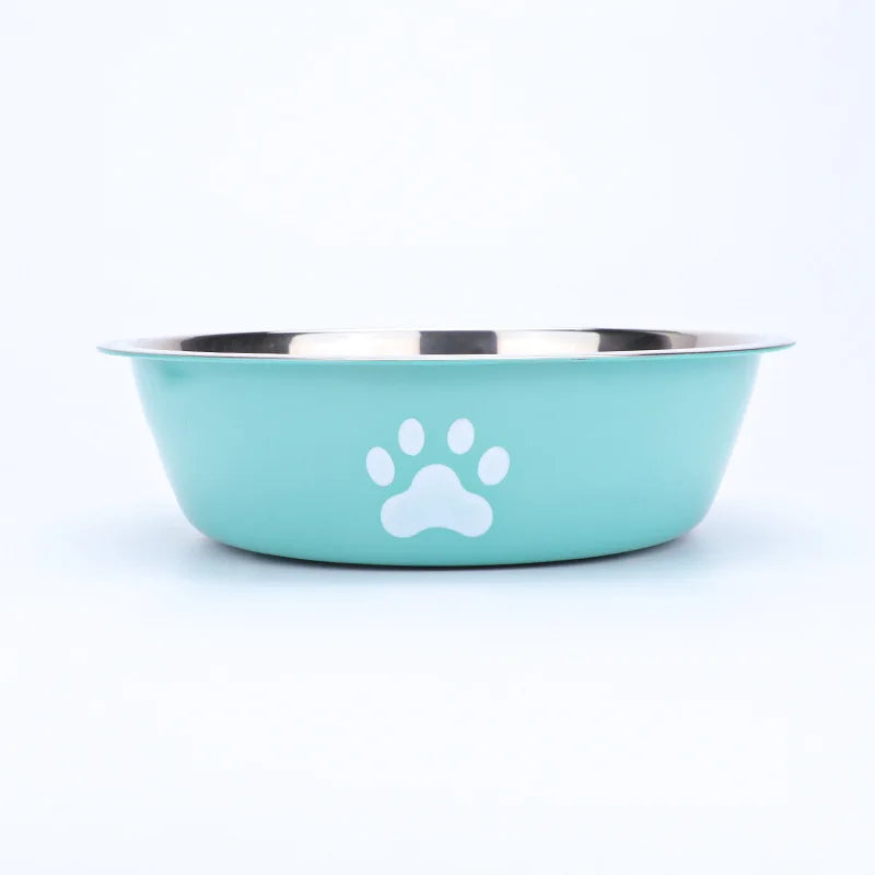 Stainless Steel Paw Print Bowl