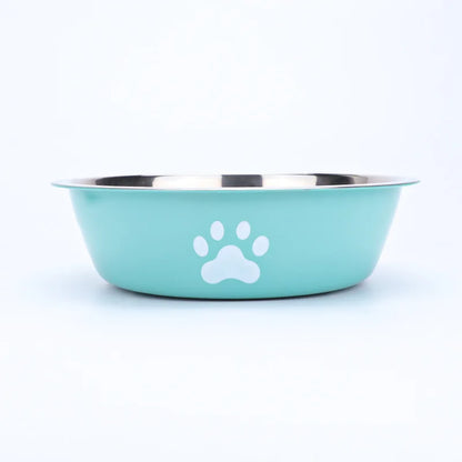 Stainless Steel Paw Print Bowl