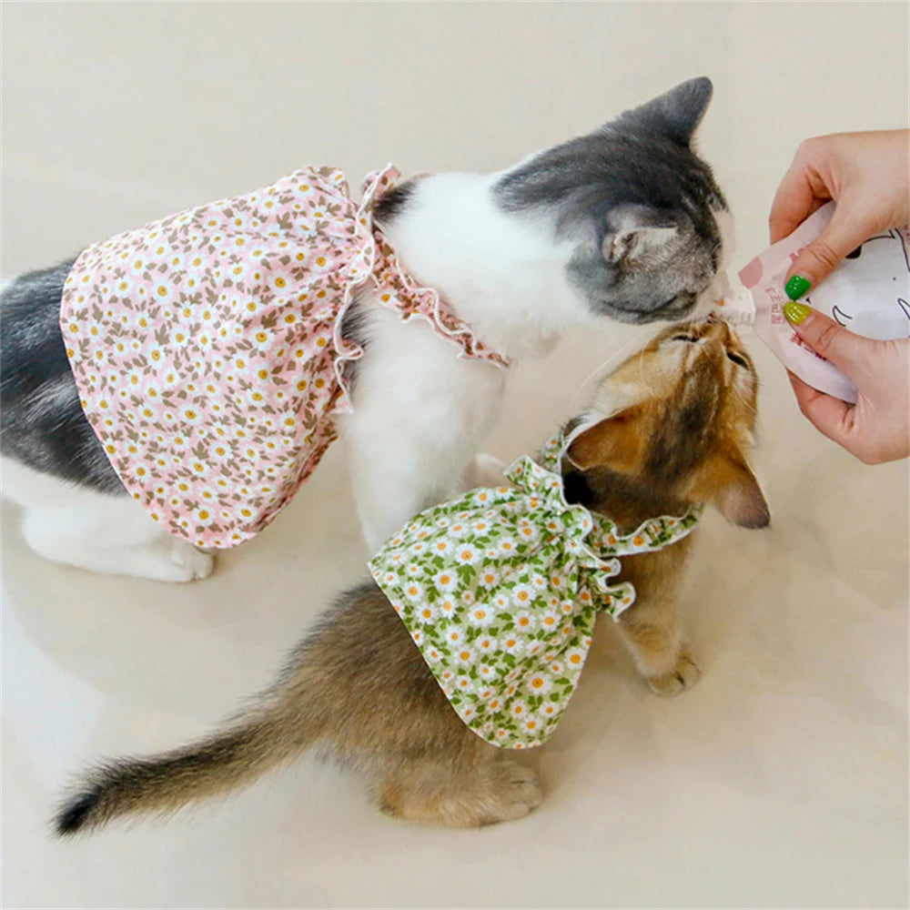 Summer Cotton Sphynx Suspender Princess Dress