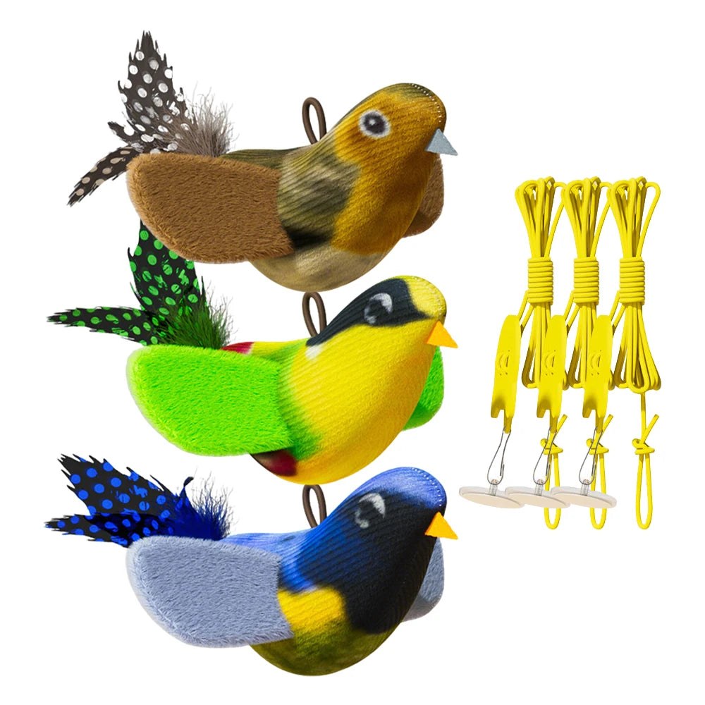 Interactive Wall-Hanging Bird Catnip Toy