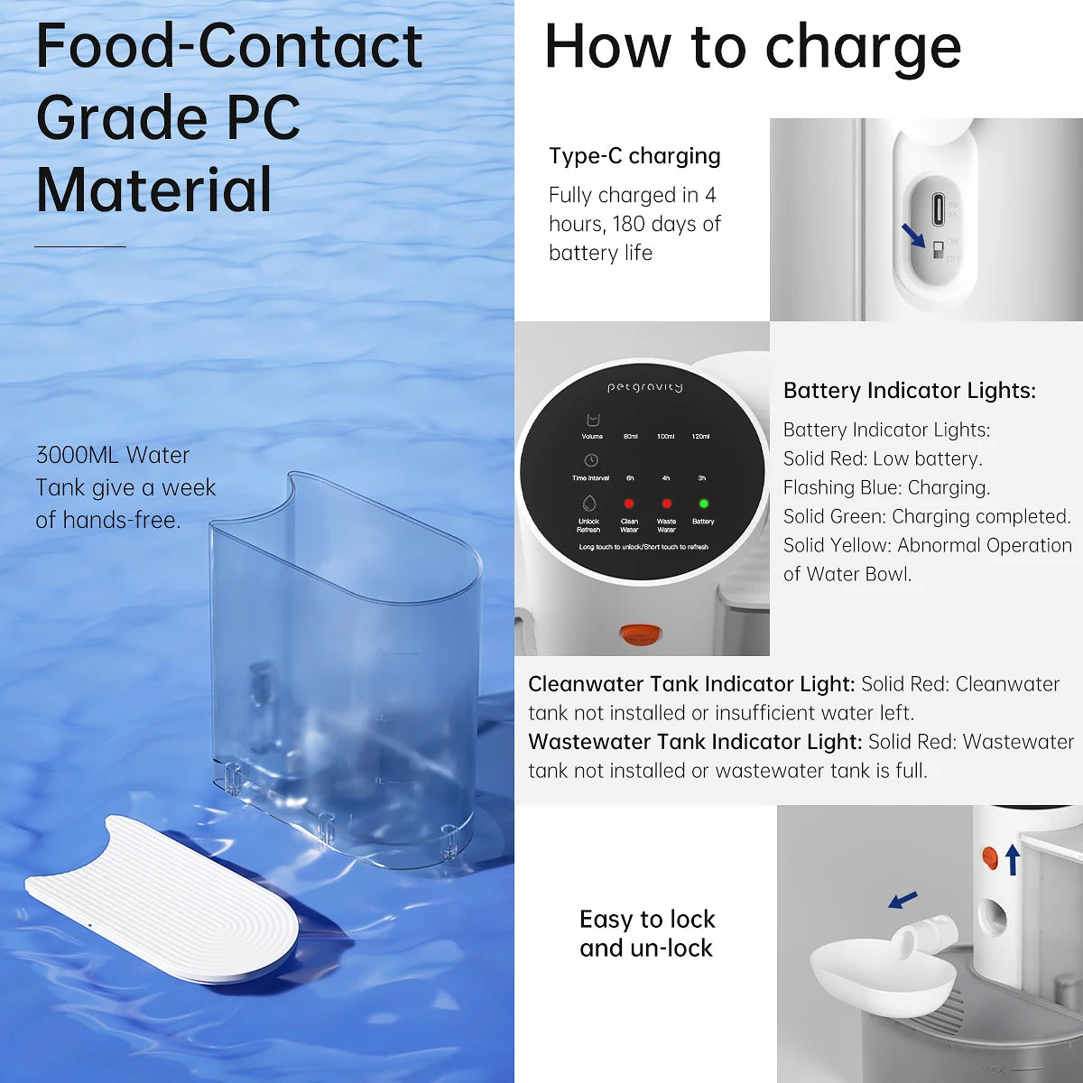Rechargeable Automatic Water Fountain