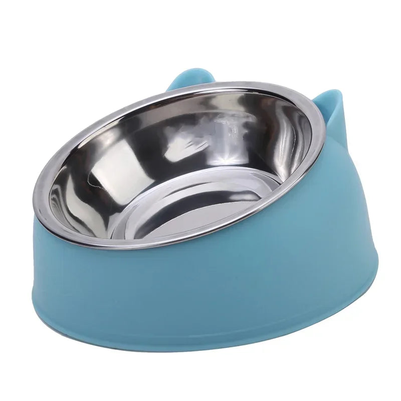 Inclined Stainless Steel Feeding Bowl