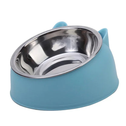 Inclined Stainless Steel Feeding Bowl