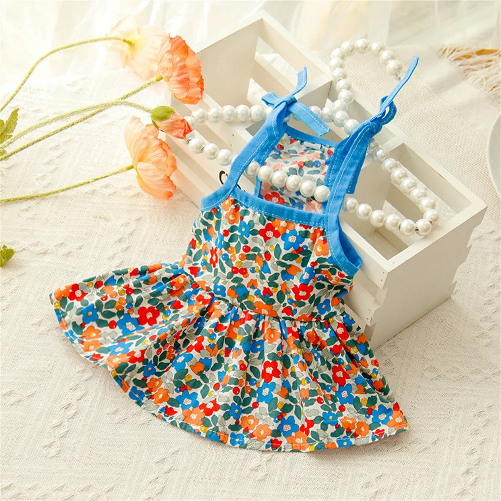 Summer Cotton Sphynx Suspender Princess Dress