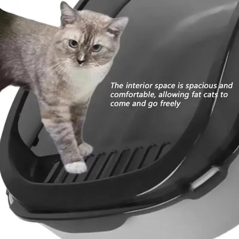 Semi-Enclosed High-Sided Litter Box