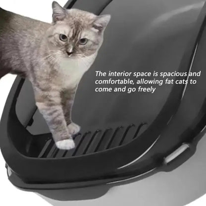 Semi-Enclosed High-Sided Litter Box