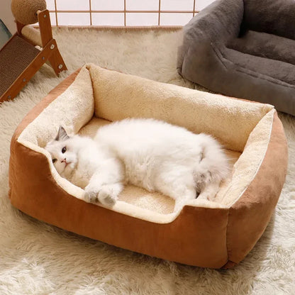 Soft Plush Basket Bed