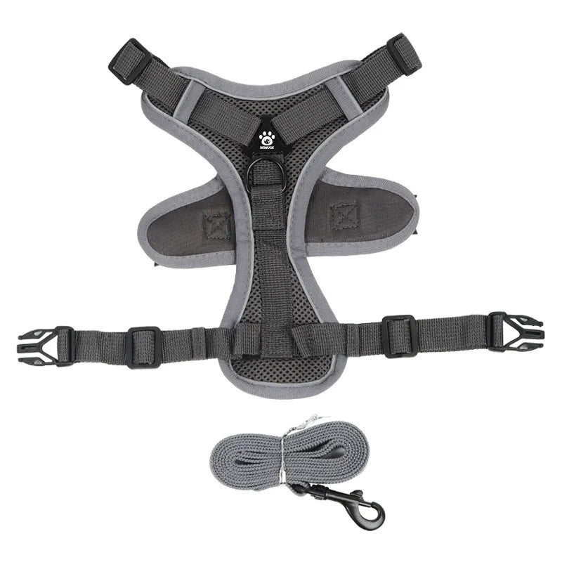 Reflective No-Pull Harness and Leash Set
