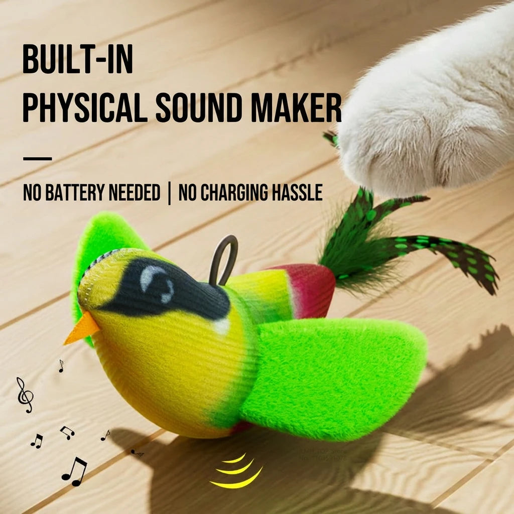 Interactive Wall-Hanging Bird Catnip Toy