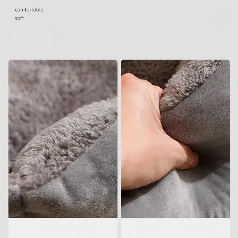 Warm Plush Winter Basket Bed