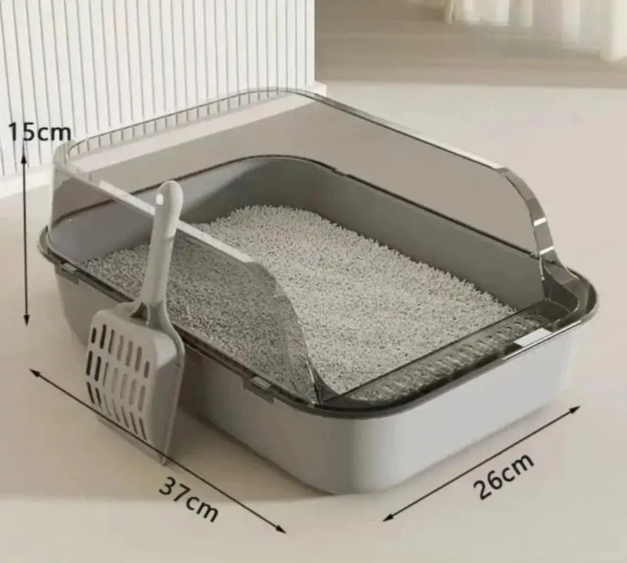 Semi-Enclosed High-Sided Litter Box