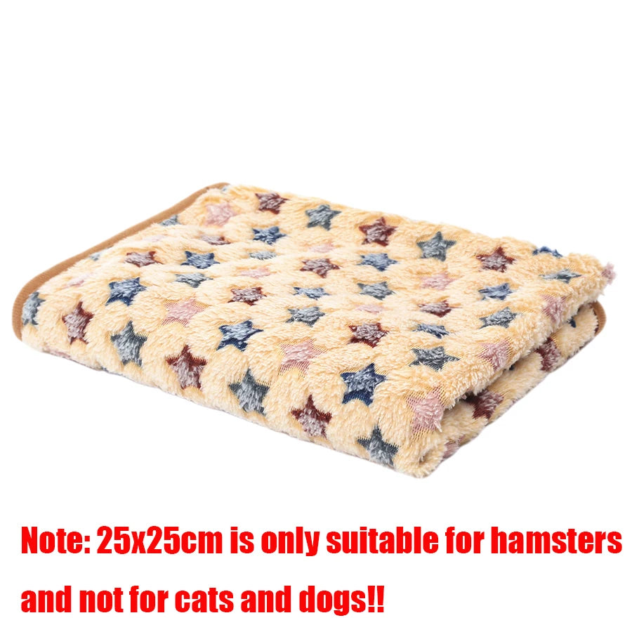 Soft Coral Fleece Paw Print Blanket