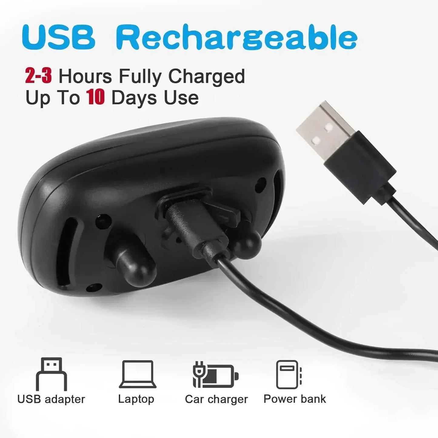 USB Rechargeable Ultrasonic Anti-Bark Training Collar