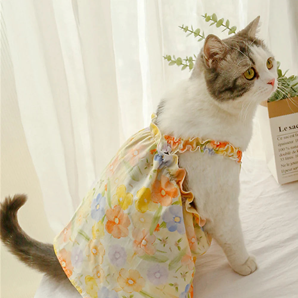 Summer Cotton Sphynx Suspender Princess Dress