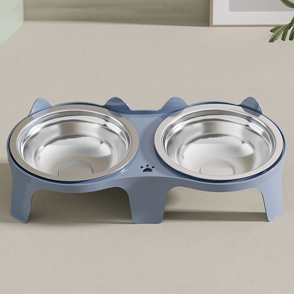 Stainless Steel Anti-Tip Food Water Bowl