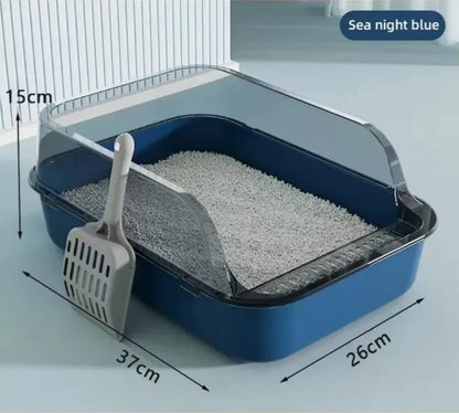 Semi-Enclosed High-Sided Litter Box