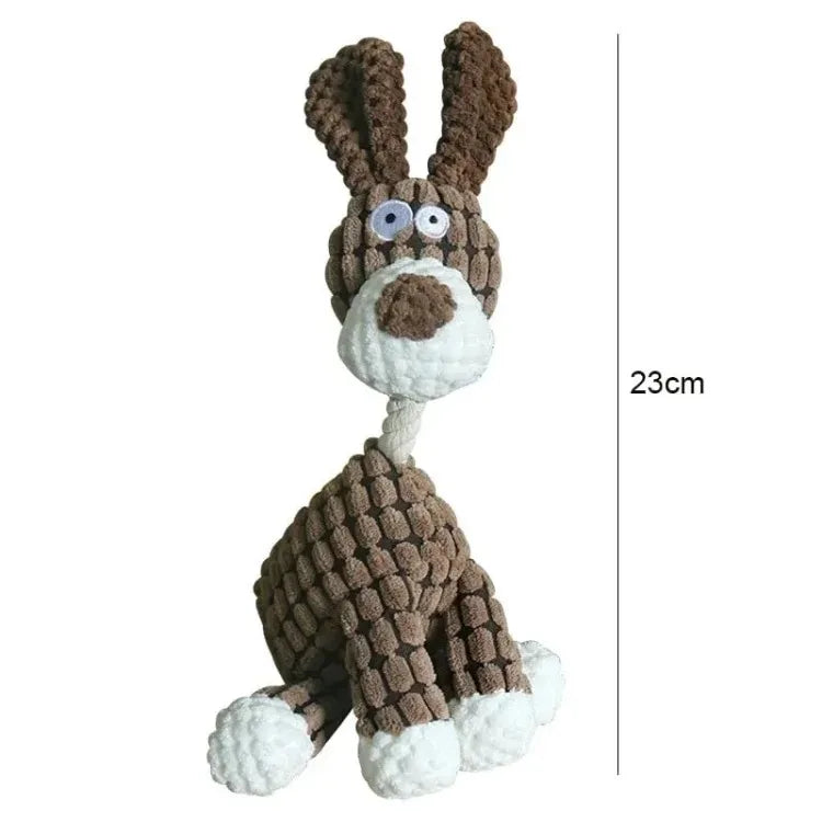 Plush Squeaky Donkey Chew Toy