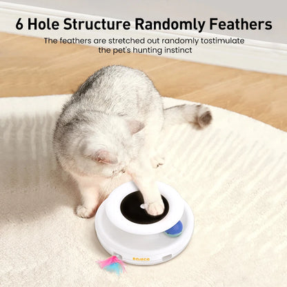 2-in-1 Smart Automatic Feather Ball Toy Set